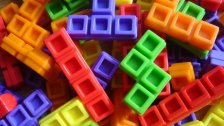 Close-up of Tetris pieces