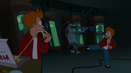 Fry, Bender and Fry.  (Not pictured:  Fry, Bender, Bender, Bender, Fry, Fry, Bender, Fry, Bender)