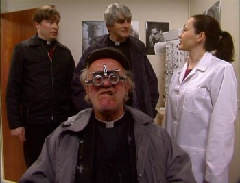 Father Jack at the opticians